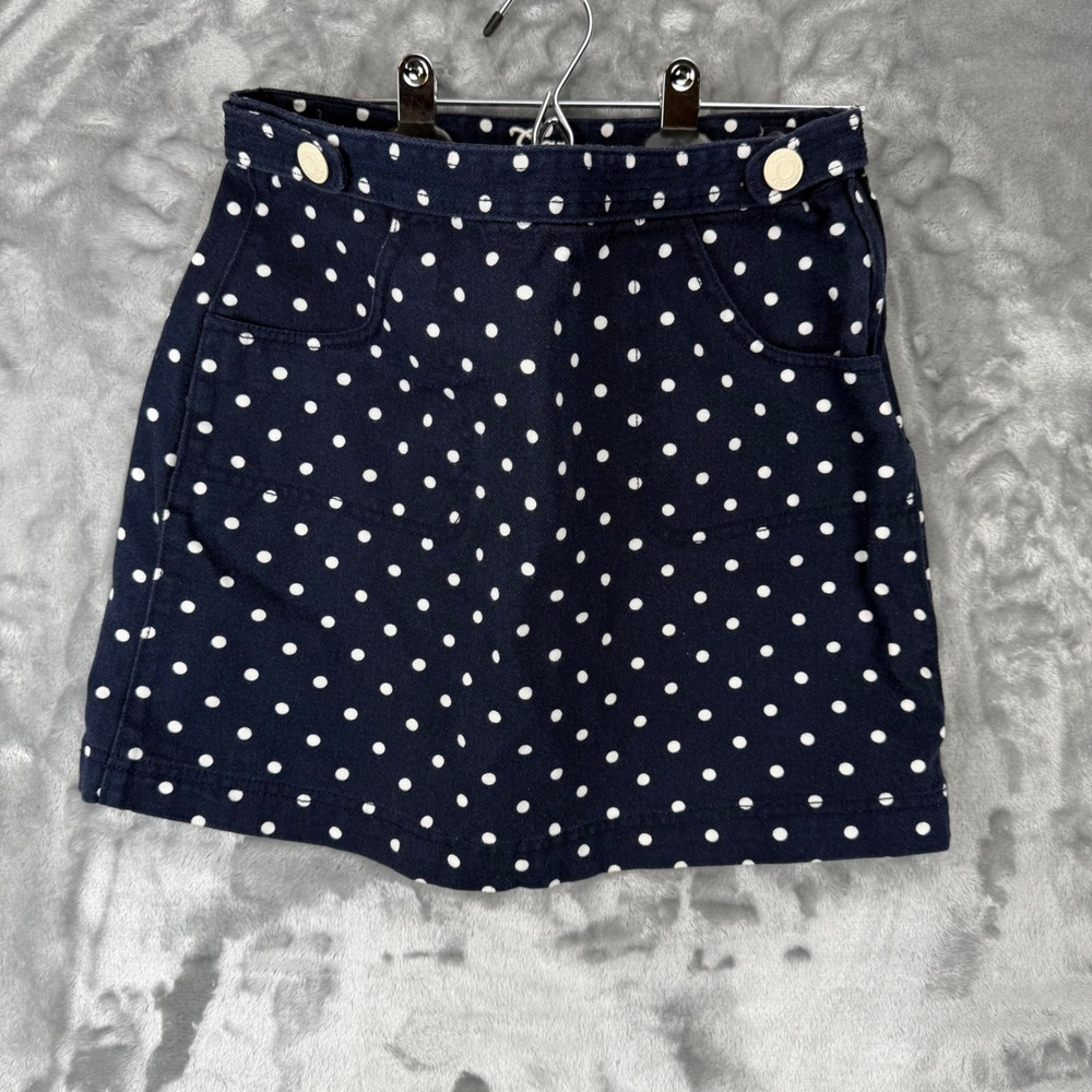 Gap Kids Navy Blue White Polka Dot Skort Size 14 Regular 100% Cotton womens